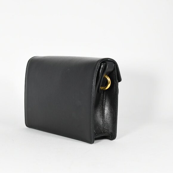 Gucci Small GG Ring Shoulder Bag - Black Leather, Gold Hardware - Picture 6 of 13